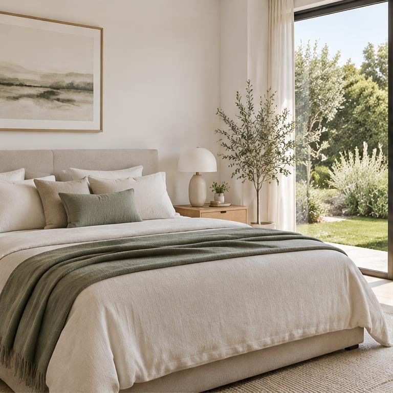 Bright bedroom with adjustable daylight