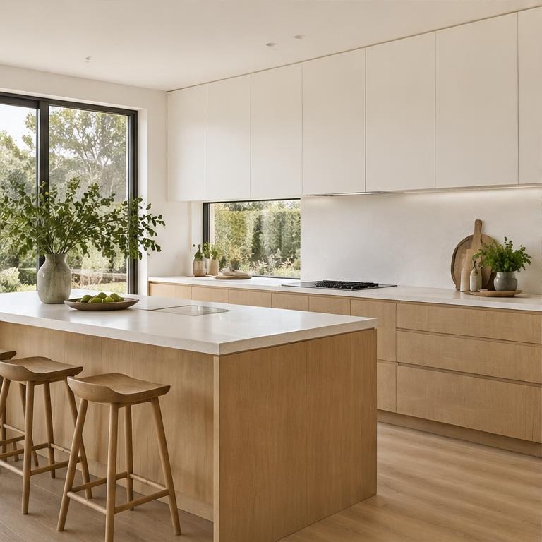 Kitchen interior with natural light